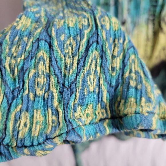 Essentials Blouse Beads Gauze 2X/3X Embellished BOHO chic hippie cottagecore Y2K - Picture 6 of 9